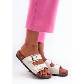 Sandał Klapki Model Cortina DZ121-9 White - Step in style białe