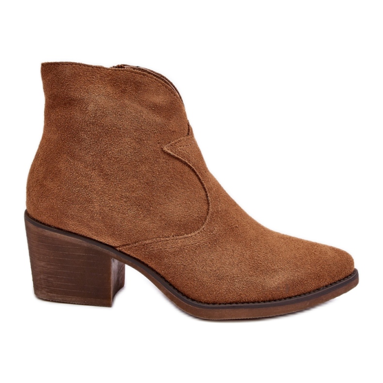 Botki Model Da SN622-29 Camel Zamsz - Step in style brązowe