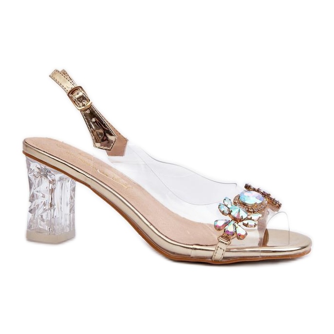 Sandały Model Da MR38-444 Gold - Step in style żółte