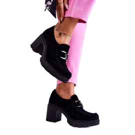 Półbuty Model Harmell 20097 Black Zamsz - Step in style czarne