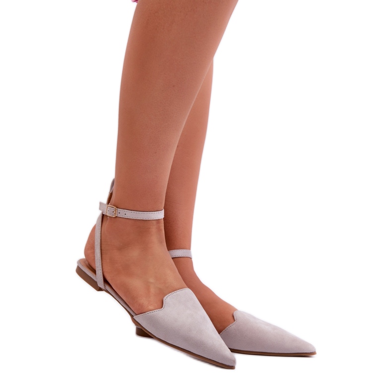 Baleriny Model Ellesara JH257P Grey - Step in style szare