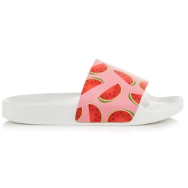 Vices Arbuzowe Klapki białe czerwone różowe