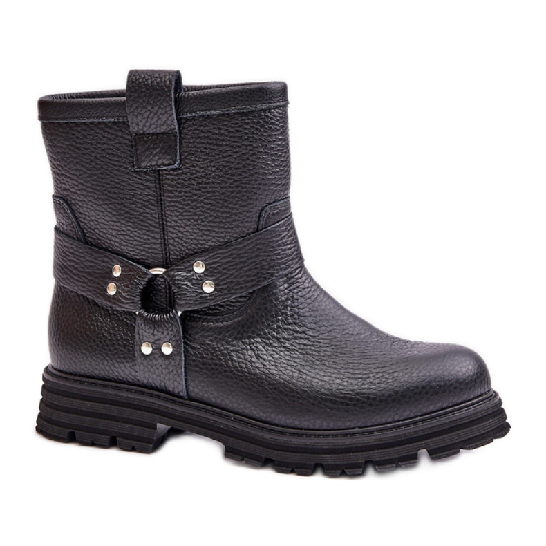 Botki Model Lewski 3610 Black Skóra - Step in style czarne