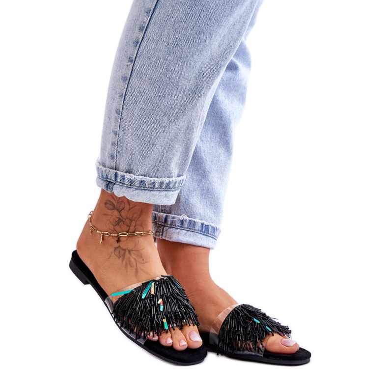 Sandał Klapki Model S.Barski KV-576-4 Black - Step in style czarne