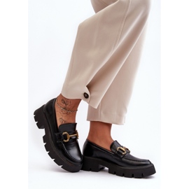 Półbuty Model Peuria 2644-1 Black Skóra - Step in style czarne