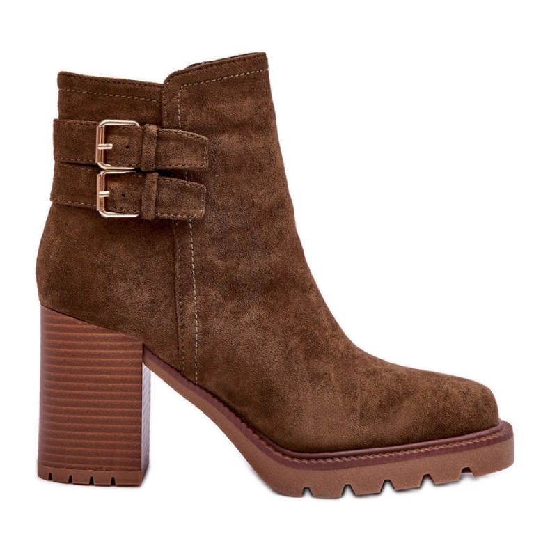 Botki Model Makeline H8-526 Oliwka Zamsz - Step in style zielone