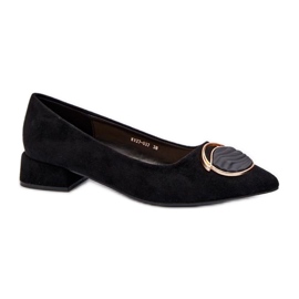 Czółenka Model S.Barski KV27-037 Black Zamsz - Step in style czarne