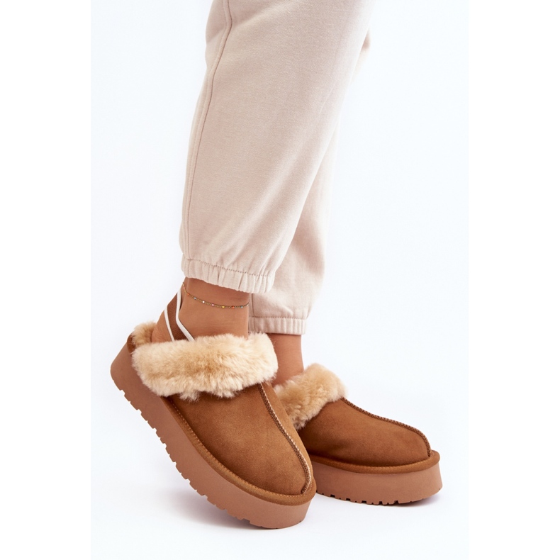 Kapcie Model Sophienne W5827 Camel - Step in style brązowe