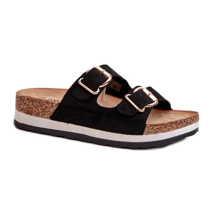 Sandał Klapki Model Ursila 24DZ21-7225 Black - Step in style czarne