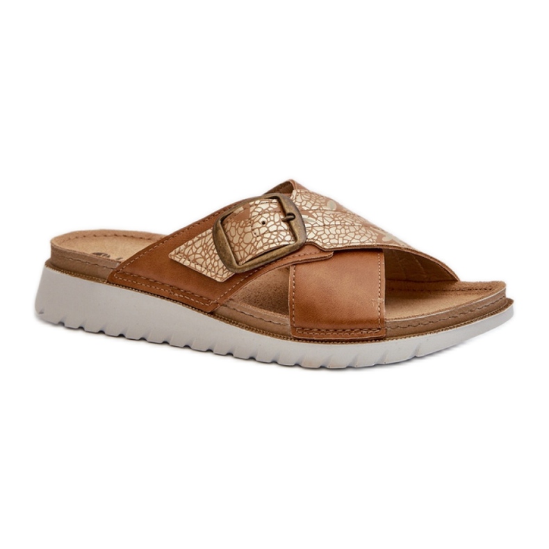 Sandał Klapki Model Inblu CN000032 Camel - Step in style brązowe