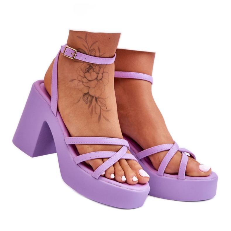 Sandały Model Shemira 78-130 Violet - Step in style fioletowe
