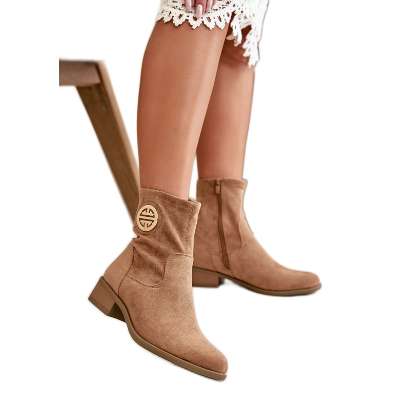 Botki Model Lerioria ASA198-28 Beige - Step in style beżowy