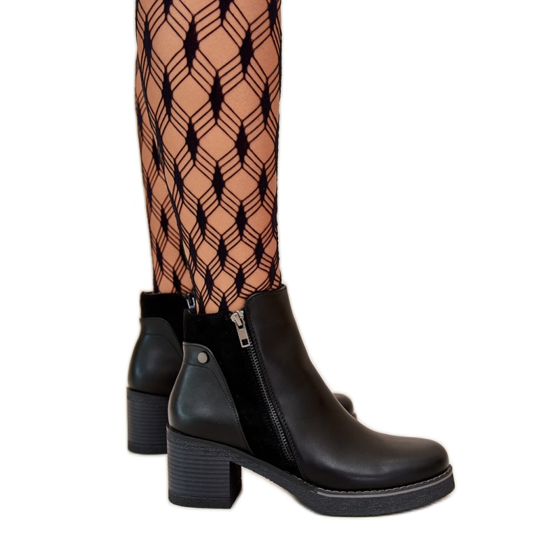 Botki Model Revianna KE209P Black - Step in style czarne