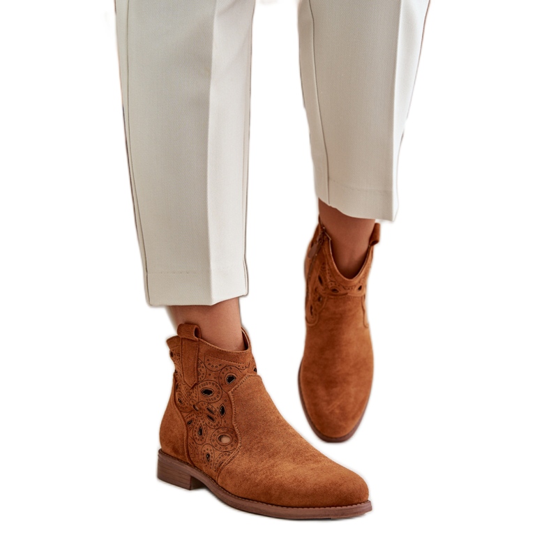 Botki Model S.Barski HY42-081 Camel - Step in style brązowe