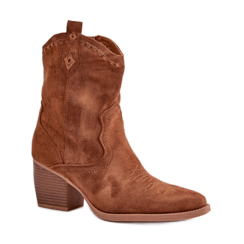 Botki Model Narinae CHC359 Camel - Step in style brązowe