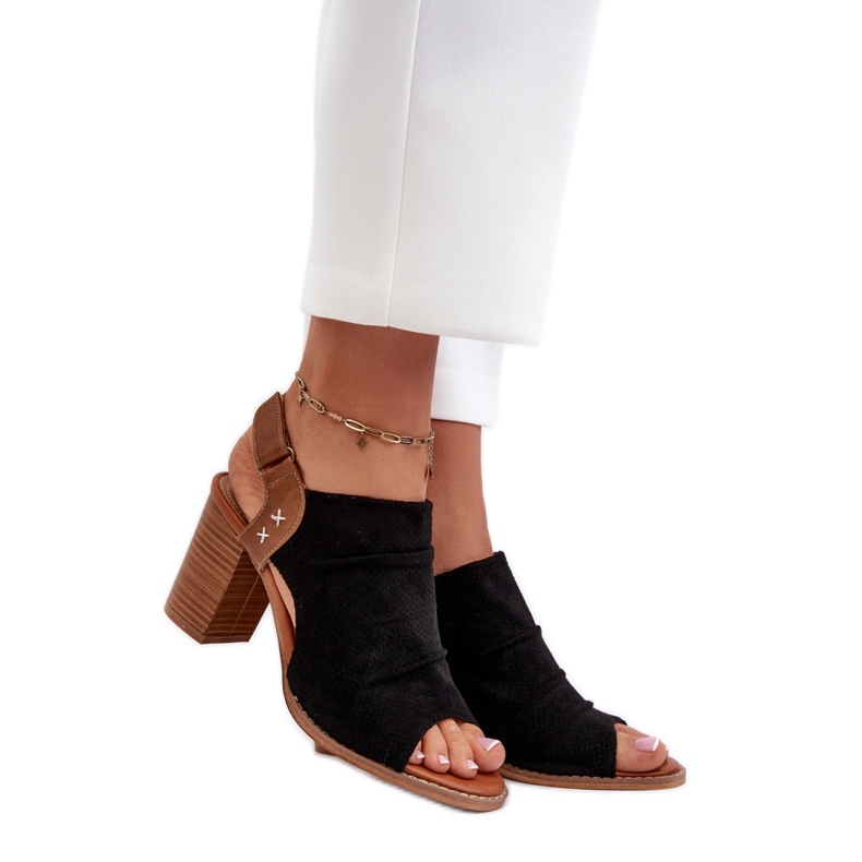 Sandały Model Rosca 24SD35-7184 Black - Step in style czarne