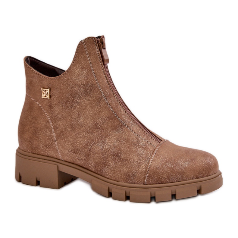Botki Model Verietta RMR23123-11 Brown/Gold Zamsz - Step in style brązowe