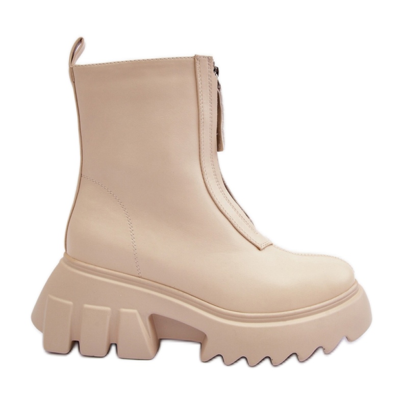 Botki Model Kusma JJ52P Beige - Step in style beżowy