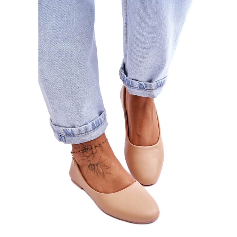 Baleriny Model Stacee 9BL02-1029 Beige - Step in style beżowy