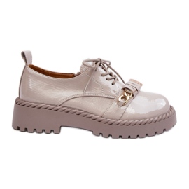 Półbuty Model Da MR870-81 Grey Lakier - Step in style szare