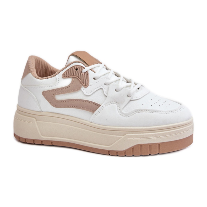 Buty Sportowe Model Henizore 1W-N3 White/Beige - Step in style białe