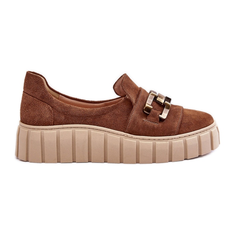 Półbuty Model Lewski 3398 Brown Zamsz - Step in style brązowe