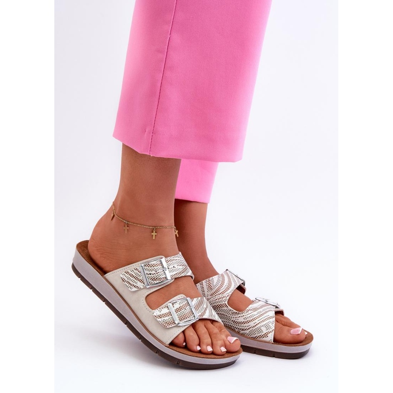 Sandał Klapki Model Inblu CP000045 Beige - Step in style beżowy