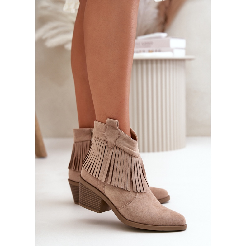Botki Model S.Barski HY42-127 Beige - Step in style beżowy