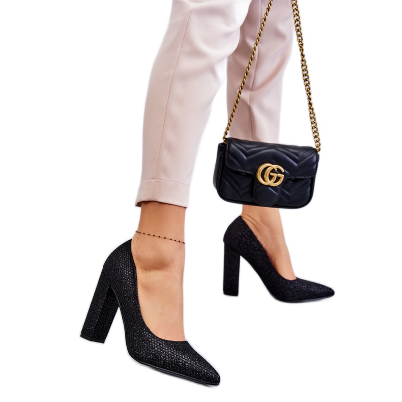 Czółenka Model Elmira R1D3226-47 Black - Step in style czarne