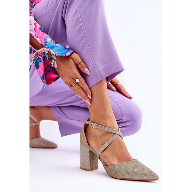 Czółenka Model Galaxy LY-9237-3 Gold - Step in style żółte