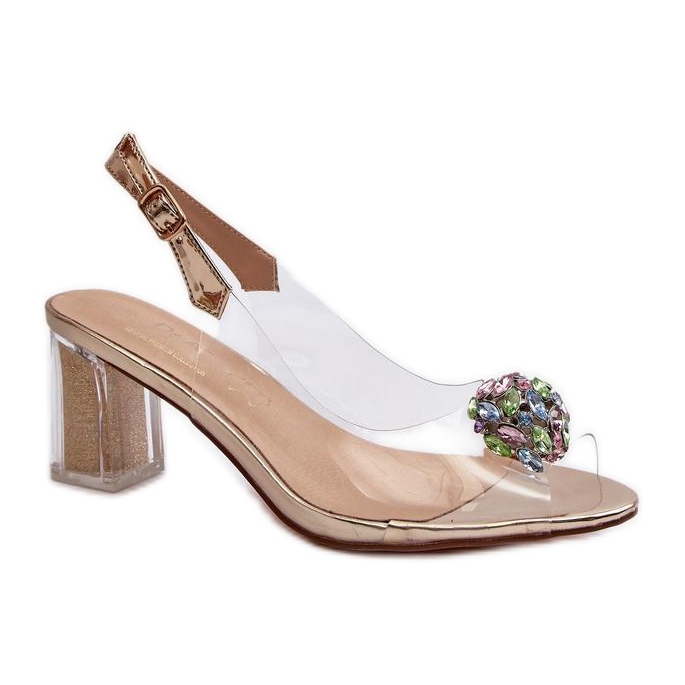 Sandały Model Da MR38-454 Gold - Step in style żółte