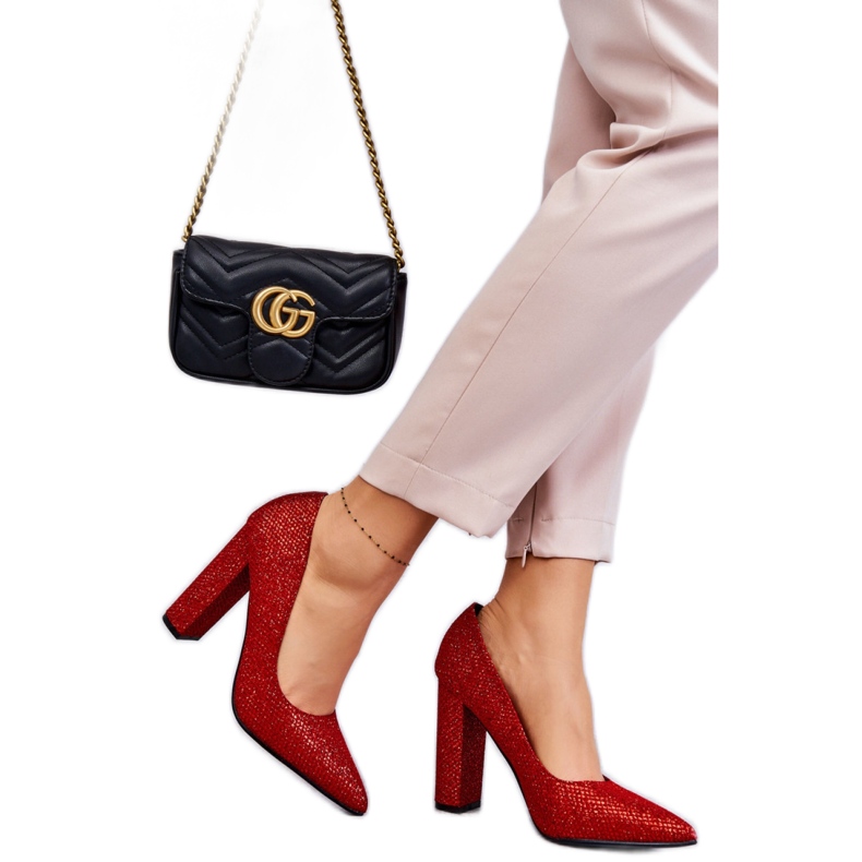 Czółenka Model Elmira R1D3226-47 Red - Step in style czerwone