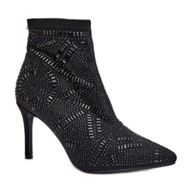 Botki S.Barski HY42-161 Black czarne