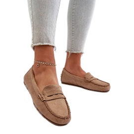 Mokasyny Model 24PB02-7673 Dark Beige beżowy