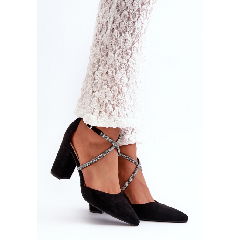 Czółenka Model Lagra QA205P Black - Step in style czarne