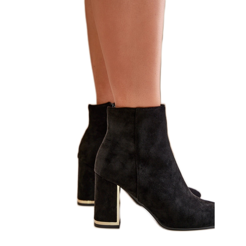 Botki Model Mevair NS331 Black Zamsz - Step in style czarne