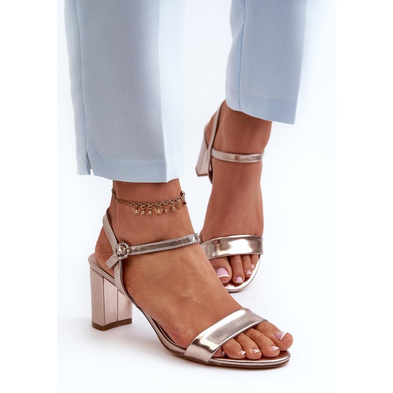 Sandały Złote/Szampan złoty