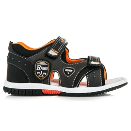 American Club Obuwie Letnie Na Rzep czarne