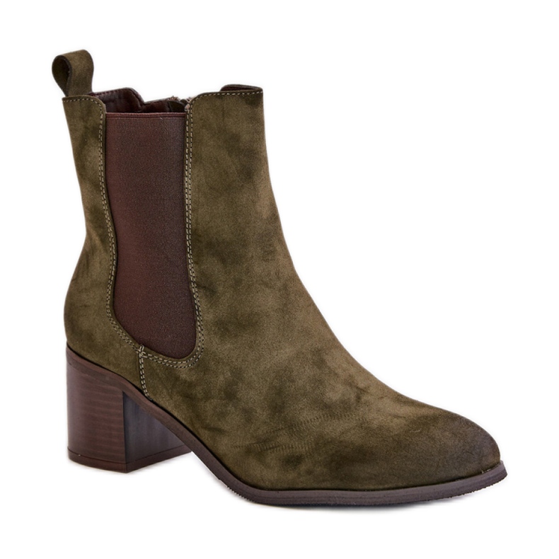 Botki Na Słupku Dark Green zielone