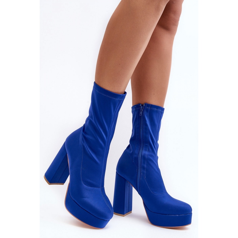 Botki Model Peculia D88-26 Blue - Step in style niebieskie