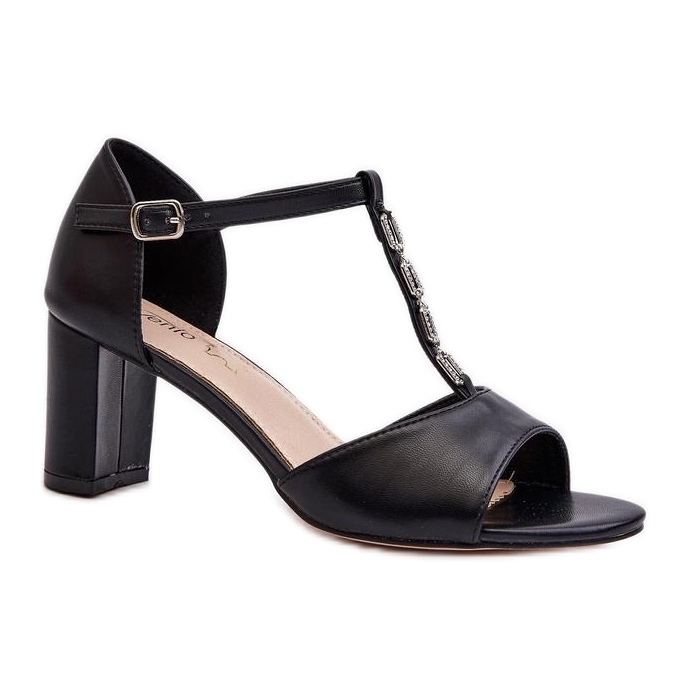 Sandały z Ozdobami 24SD98-7148 czarne