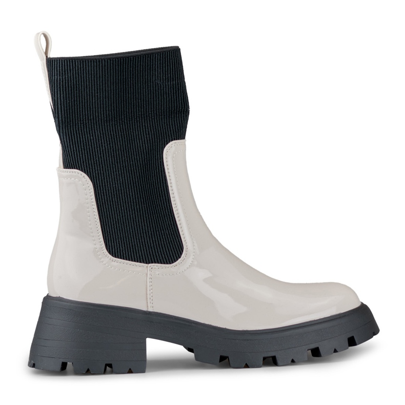 Workery Lakierowane DES925M-BE beżowe beżowy