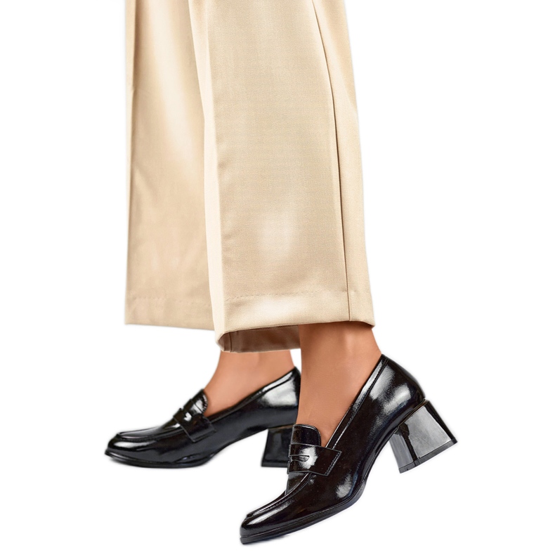 Czółenka Lakierowane GD-FL471B czarne