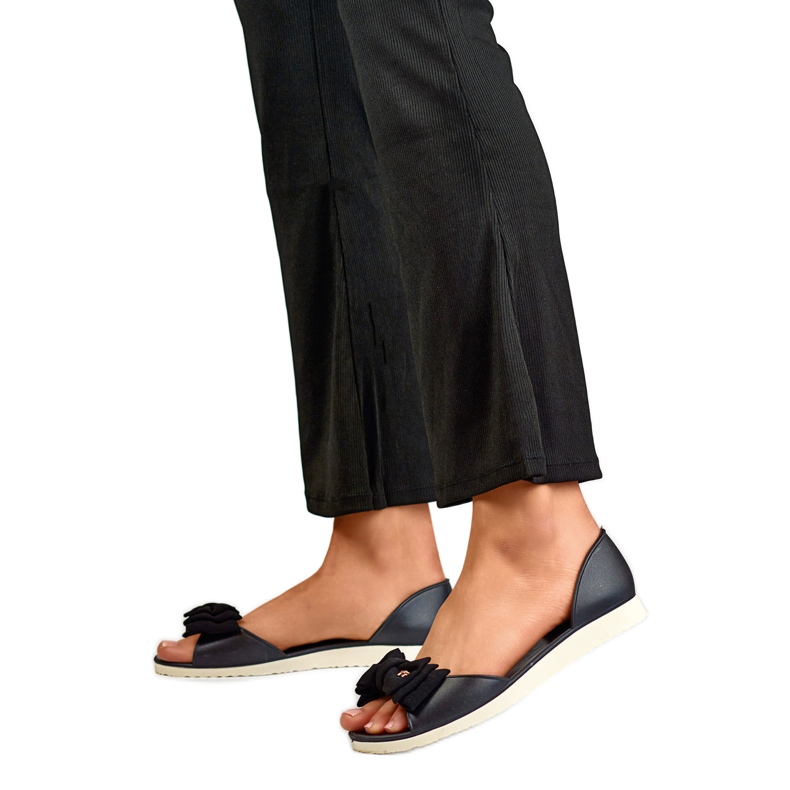 Baleriny Damskie z Kokardą BG162B czarne