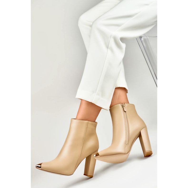 Botki Model MS2055KH Dark Beige - PRIMO beżowy