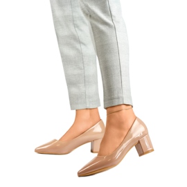 Czółenka Model CIC-312A Beige - PRIMO beżowy