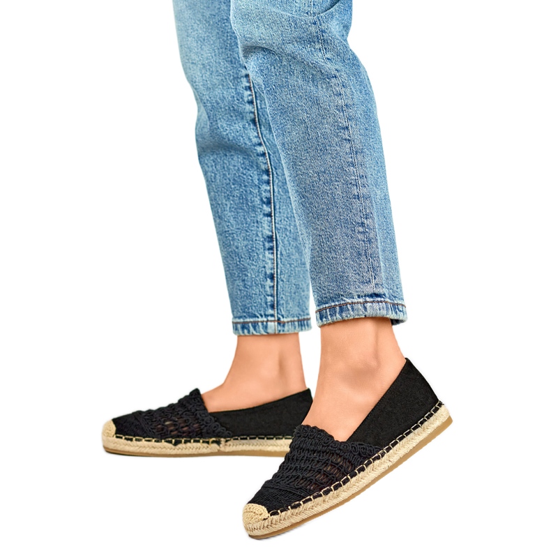 Przewiewne Espadryle Damskie 1494B czarne