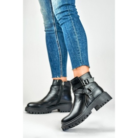 Botki Model Aline 250043B-PU Black - PRIMO czarne