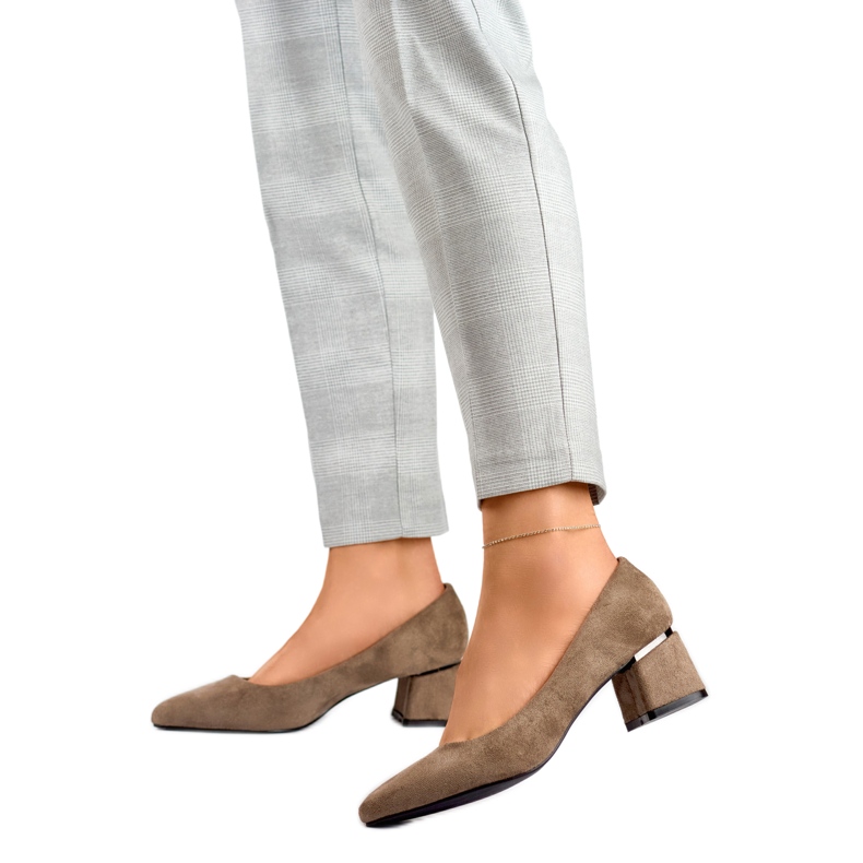 Czółenka damskie GD-XR-103B-KH Brązowe