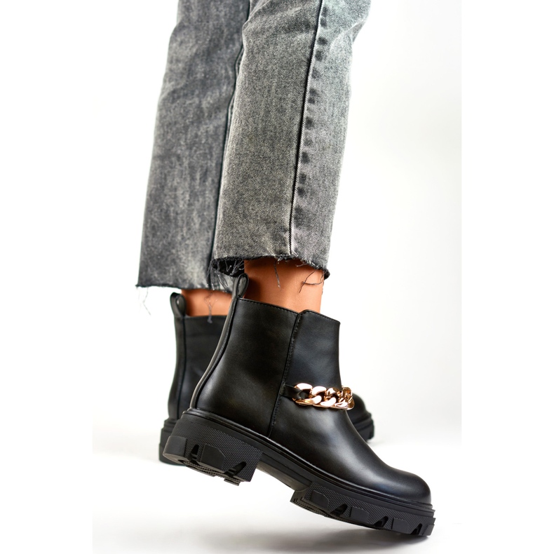 Botki Model D42B Black - PRIMO czarne